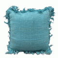 40cm Cushion Cover Fringing - Aqua